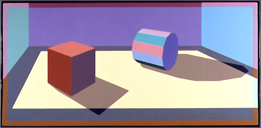 Dodecagon Cylinder and Cube, 1973