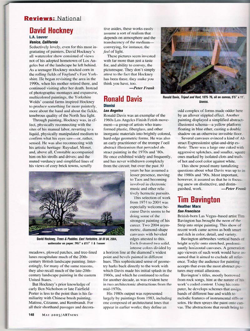 ARTnews Review, May 2005