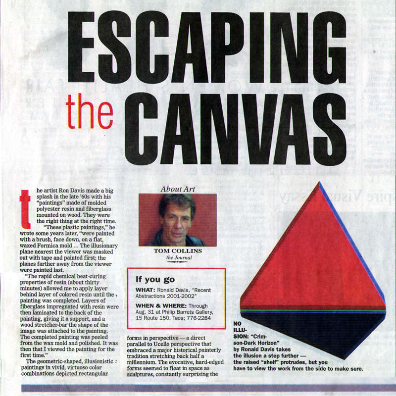 1. Ron Davis: Escaping the Canvas, by Tom Collins